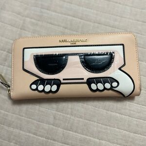 Karl Lagerfeld Beige and Black Wallet